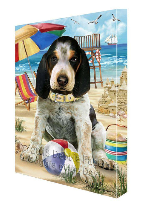 Pet Friendly Beach Bluetick Coonhound Dog Canvas Wall Art CVS65689