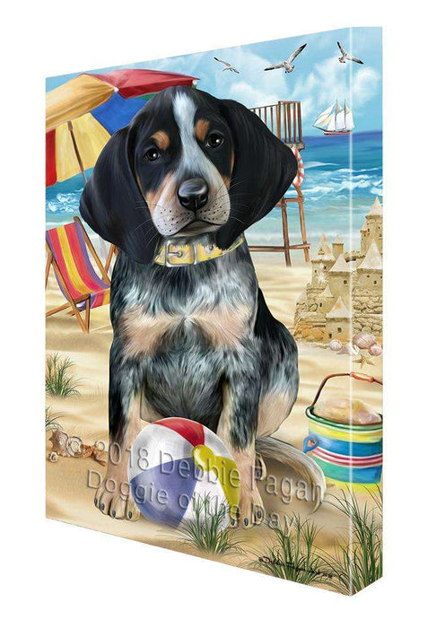 Pet Friendly Beach Bluetick Coonhound Dog Canvas Wall Art CVS65698
