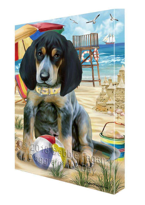 Pet Friendly Beach Bluetick Coonhound Dog Canvas Wall Art CVS65707