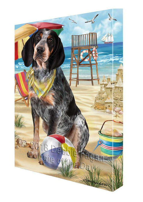 Pet Friendly Beach Bluetick Coonhound Dog Canvas Wall Art CVS65725