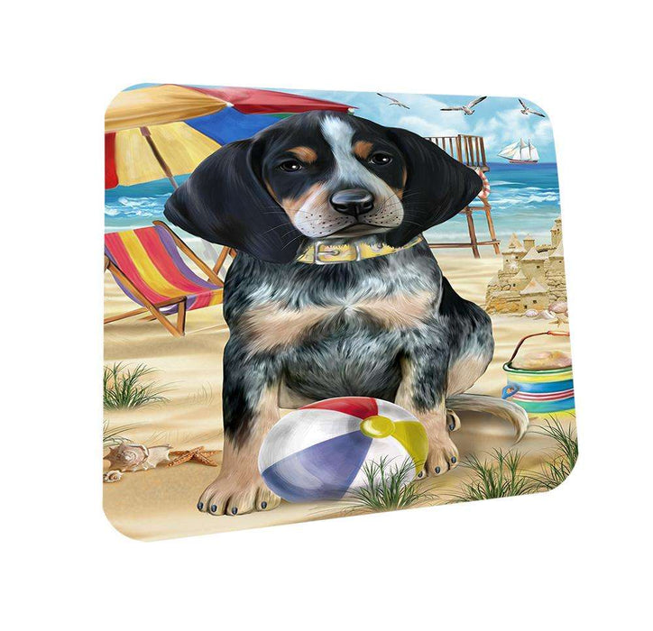 Pet Friendly Beach Bluetick Coonhound Dog Coasters Set of 4 CST49959