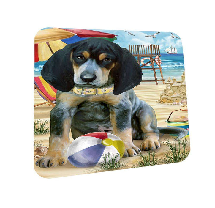 Pet Friendly Beach Bluetick Coonhound Dog Coasters Set of 4 CST49960