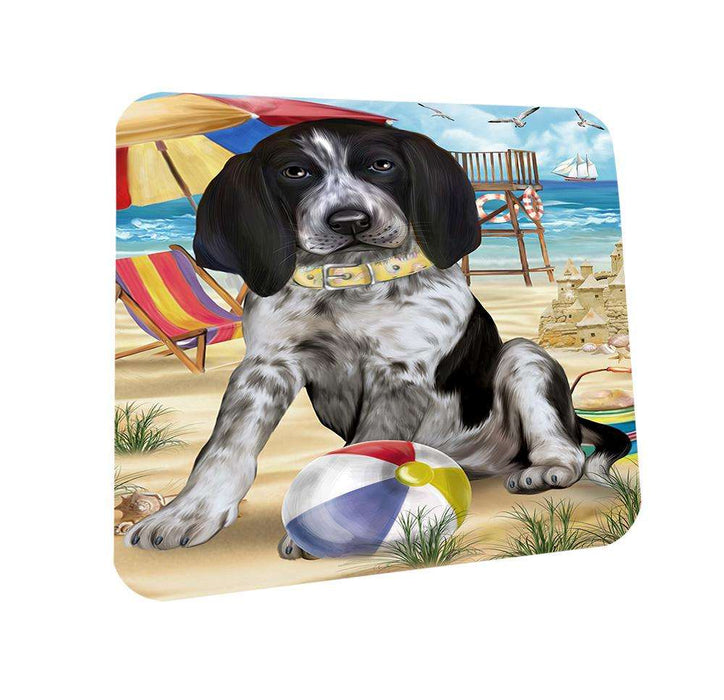 Pet Friendly Beach Bluetick Coonhound Dog Coasters Set of 4 CST49961