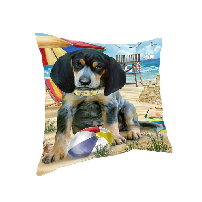 Pet Friendly Beach Bluetick Coonhound Dog Pillow PIL55860