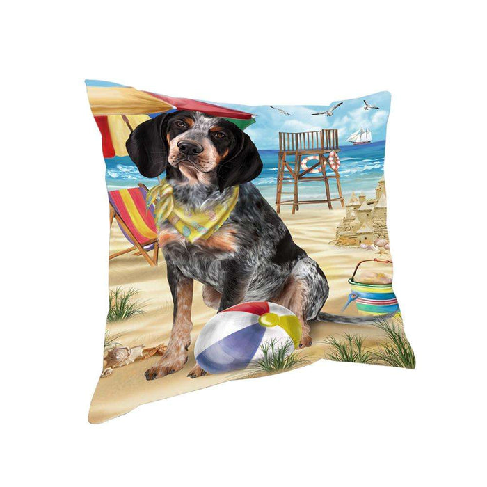 Pet Friendly Beach Bluetick Coonhound Dog Pillow PIL55868