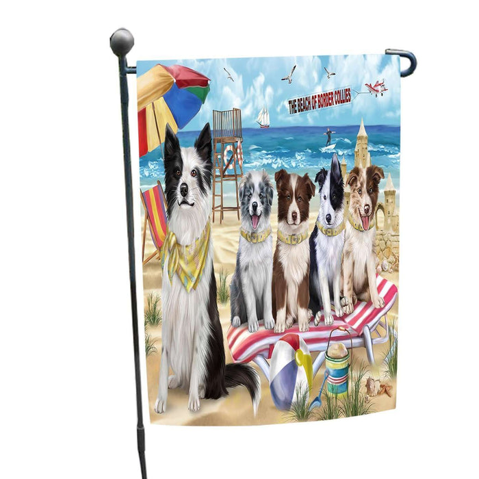 Pet Friendly Beach Border Collie Dog Garden Flag GFLG48090