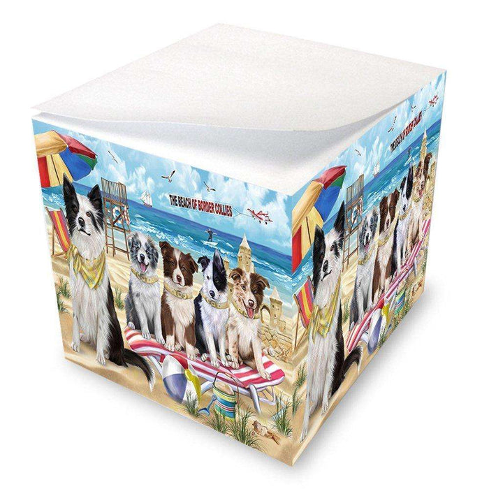 Pet Friendly Beach Border Collie Dog Note Cube NOC48557