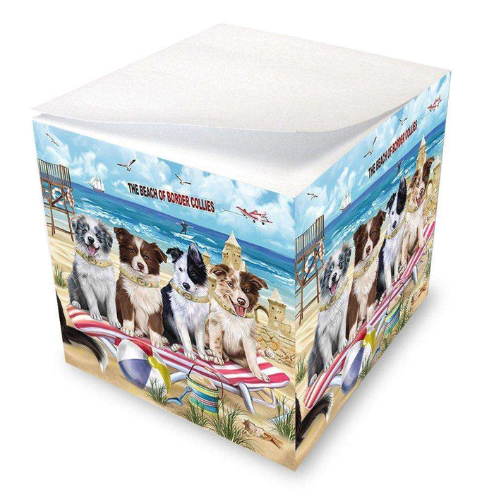 Pet Friendly Beach Border Collies Dog Note Cube NOC48622