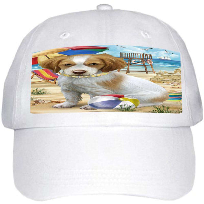 Pet Friendly Beach Brittany Spaniel Dog  Ball Hat Cap HAT53748