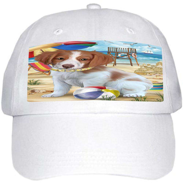 Pet Friendly Beach Brittany Spaniel Dog  Ball Hat Cap HAT53751