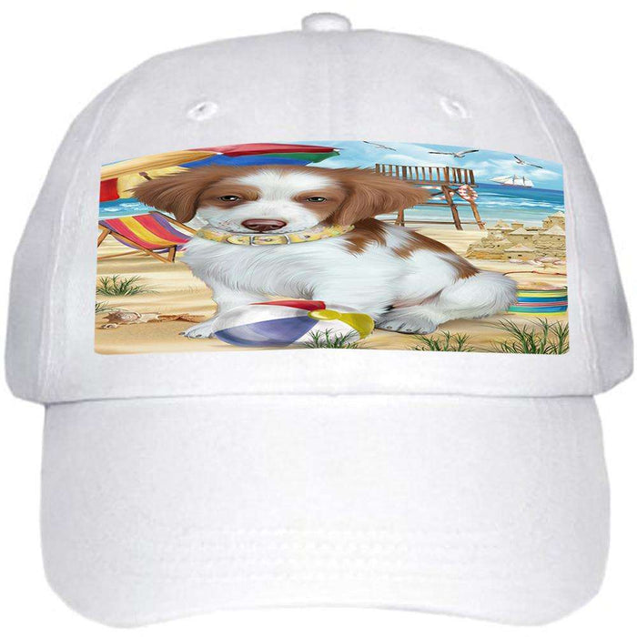 Pet Friendly Beach Brittany Spaniel Dog  Ball Hat Cap HAT53757