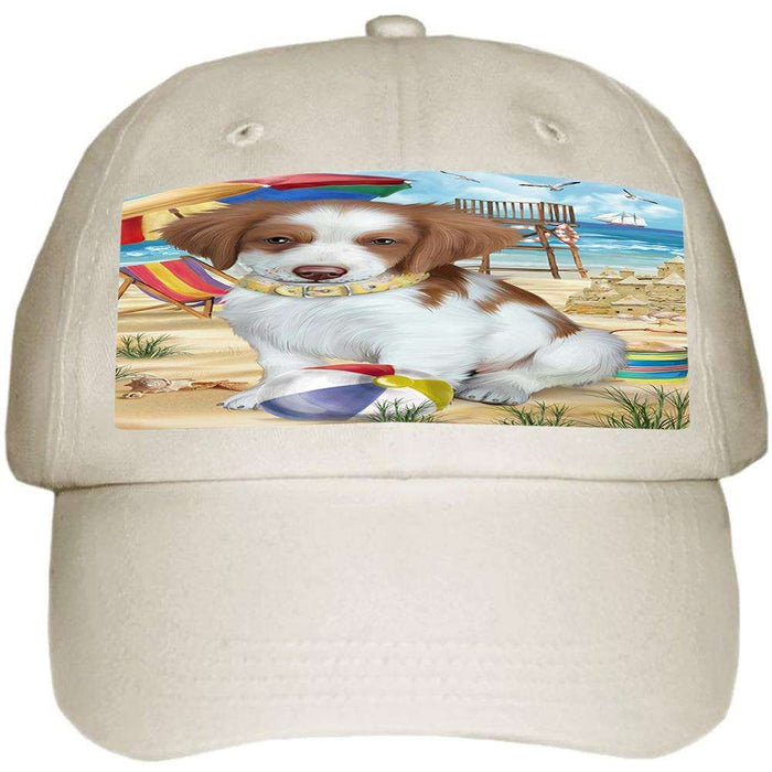 Pet Friendly Beach Brittany Spaniel Dog  Ball Hat Cap HAT53757