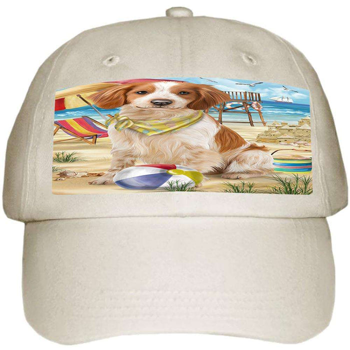 Pet Friendly Beach Brittany Spaniel Dog  Ball Hat Cap HAT53760