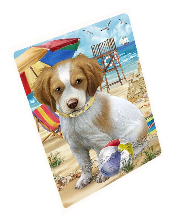 Pet Friendly Beach Brittany Spaniel Dog Magnet Mini (3.5" x 2") MAG53883