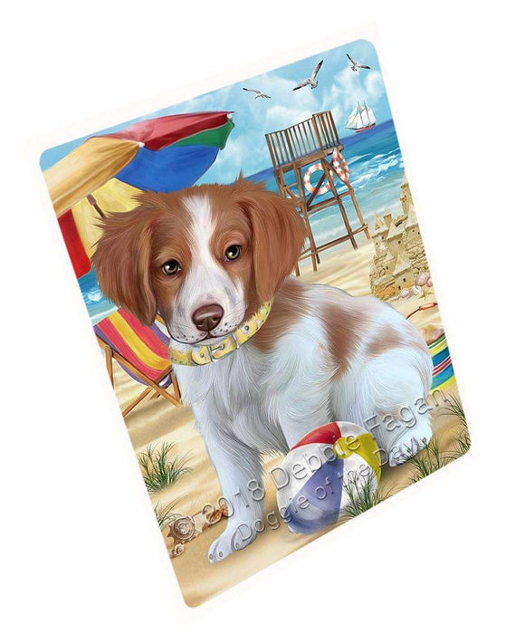 Pet Friendly Beach Brittany Spaniel Dog Magnet Mini (3.5" x 2") MAG53886