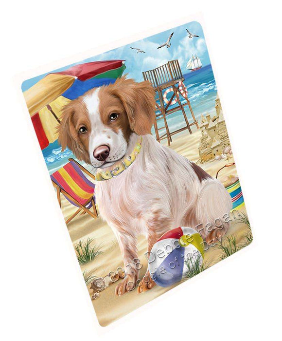 Pet Friendly Beach Brittany Spaniel Dog Magnet Mini (3.5" x 2") MAG53889