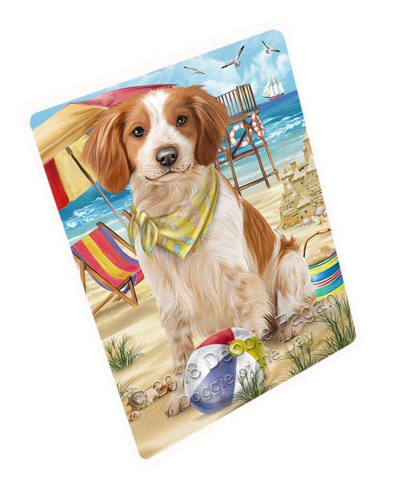 Pet Friendly Beach Brittany Spaniel Dog Magnet Mini (3.5" x 2") MAG53895