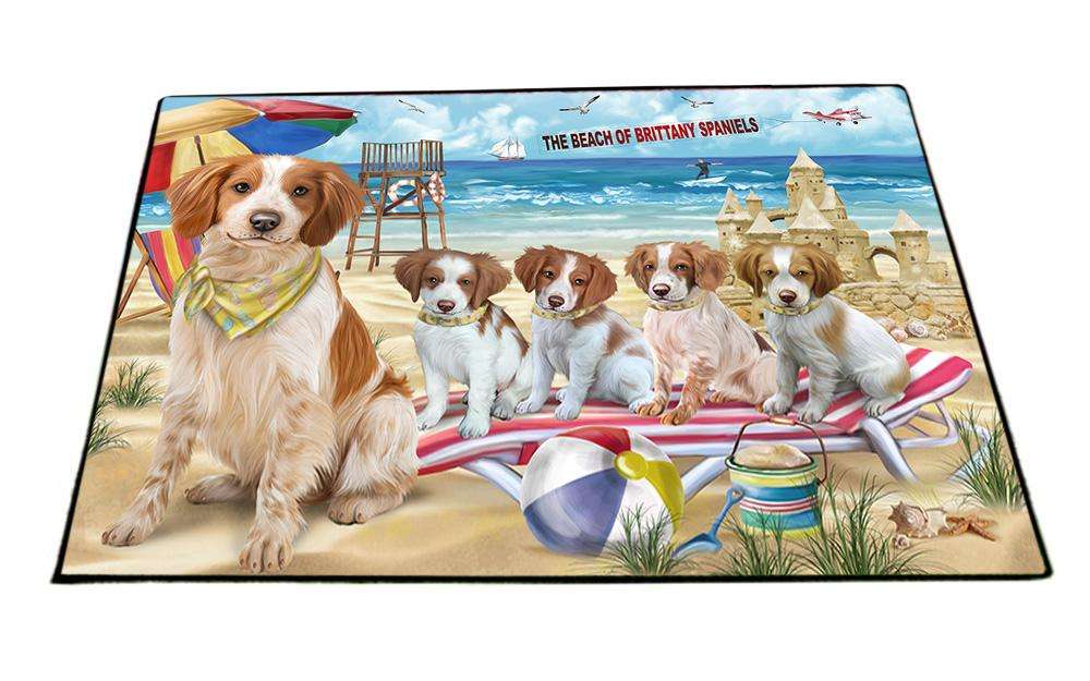 Pet Friendly Beach Brittany Spaniels Dog  Floormat FLMS50241