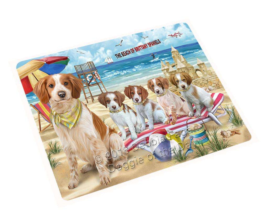 Pet Friendly Beach Brittany Spaniels Dog Magnet Mini (3.5" x 2") MAG53880