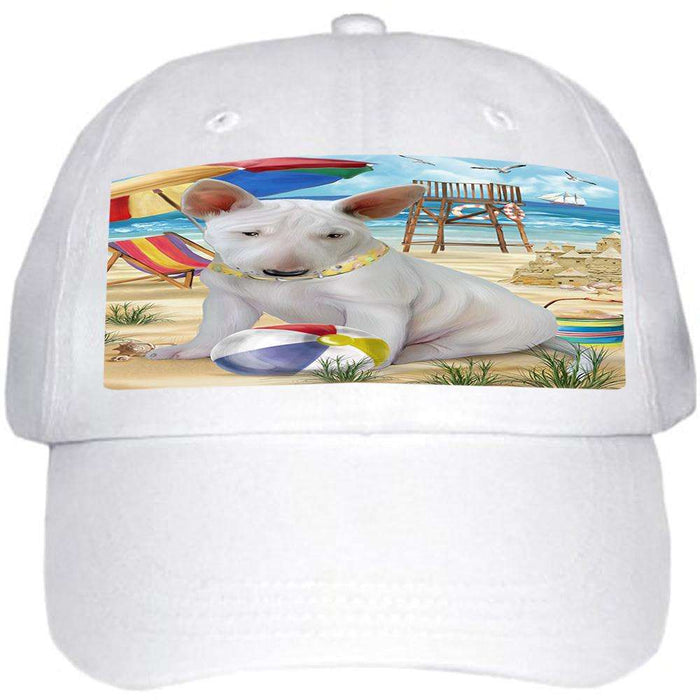 Pet Friendly Beach Bull Terrier Dog  Ball Hat Cap HAT53766