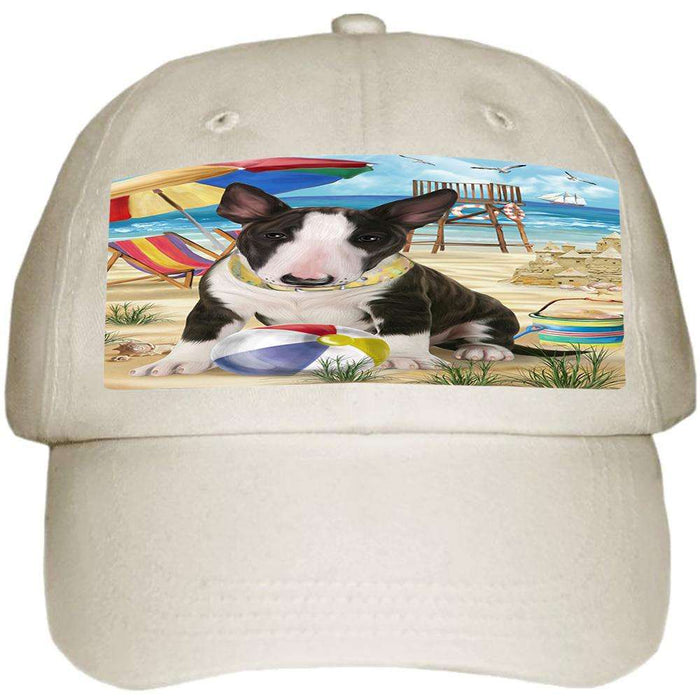 Pet Friendly Beach Bull Terrier Dog  Ball Hat Cap HAT53769