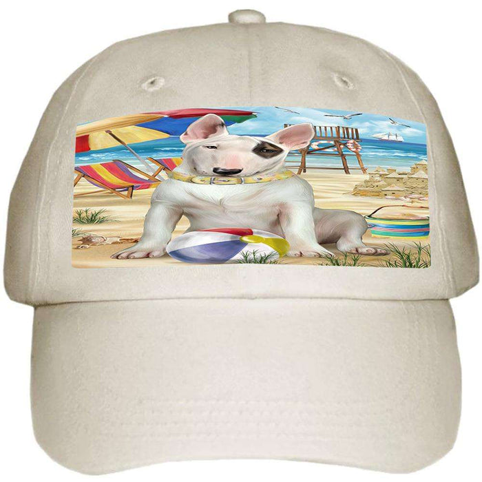 Pet Friendly Beach Bull Terrier Dog  Ball Hat Cap HAT53775