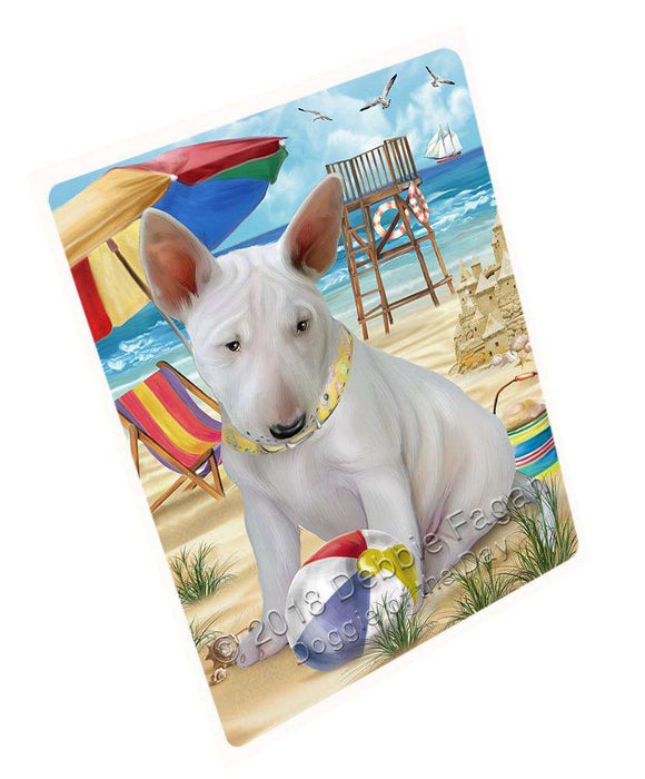 Pet Friendly Beach Bull Terrier Dog Cutting Board C53901