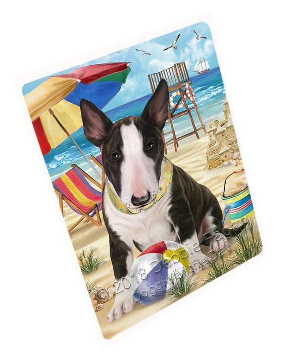 Pet Friendly Beach Bull Terrier Dog Cutting Board C53904