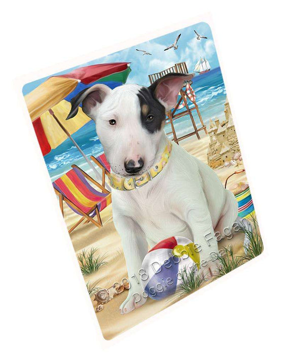 Pet Friendly Beach Bull Terrier Dog Cutting Board C53907