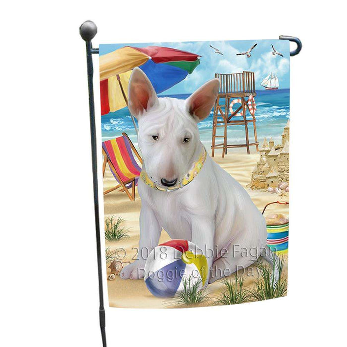 Pet Friendly Beach Bull Terrier Dog Garden Flag GFLG49840