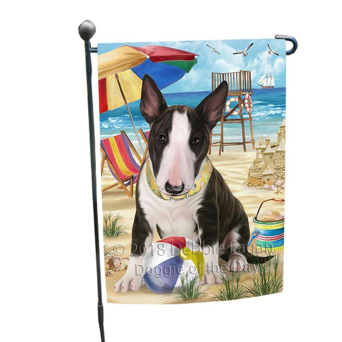 Pet Friendly Beach Bull Terrier Dog Garden Flag GFLG49841