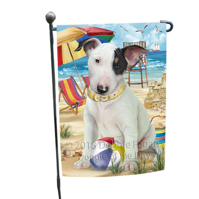 Pet Friendly Beach Bull Terrier Dog Garden Flag GFLG49842