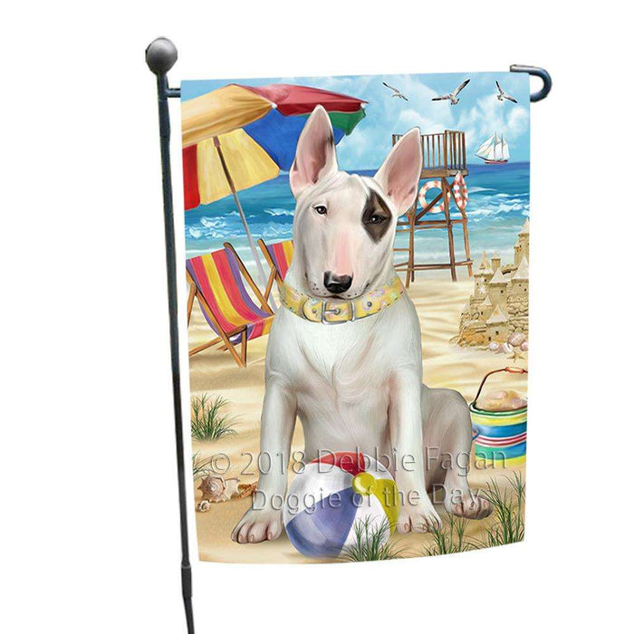 Pet Friendly Beach Bull Terrier Dog Garden Flag GFLG49843