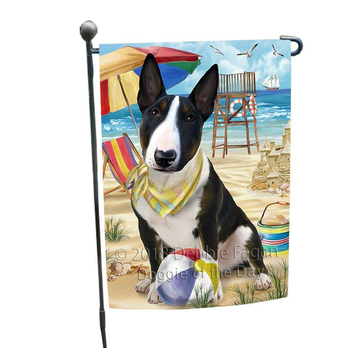 Pet Friendly Beach Bull Terrier Dog Garden Flag GFLG49844