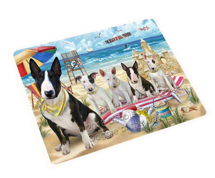 Pet Friendly Beach Bull Terriers Dog Cutting Board C53898