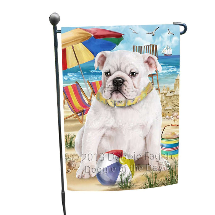 Pet Friendly Beach Bulldog Garden Flag GFLG48533