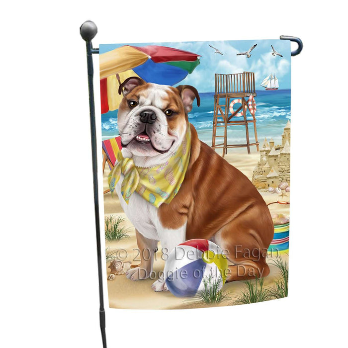 Pet Friendly Beach Bulldog Garden Flag GFLG48537