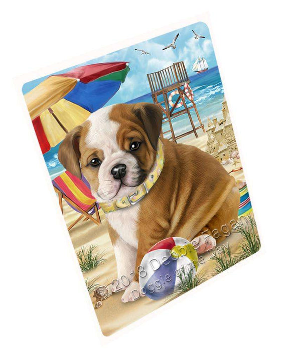 Pet Friendly Beach Bulldog Magnet Mini (3.5" x 2") mag49569