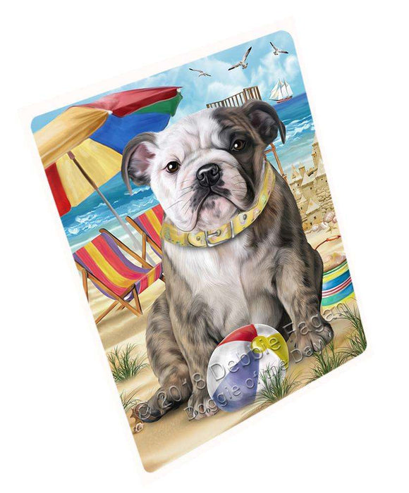 Pet Friendly Beach Bulldog Magnet Mini (3.5" x 2") MAG49575