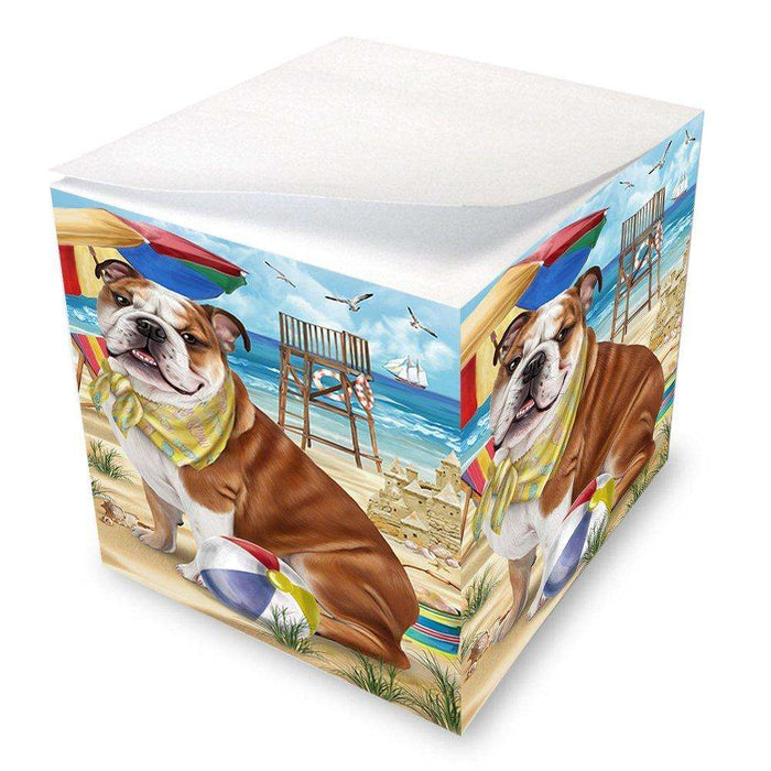 Pet Friendly Beach Bulldog Note Cube NOC48628