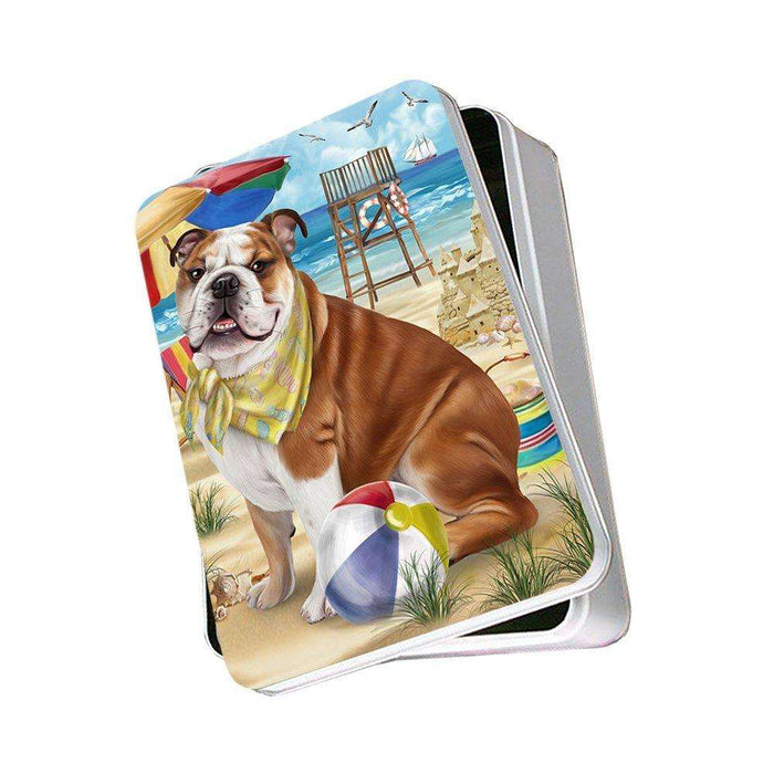 Pet Friendly Beach Bulldog Photo Storage Tin PITN48628