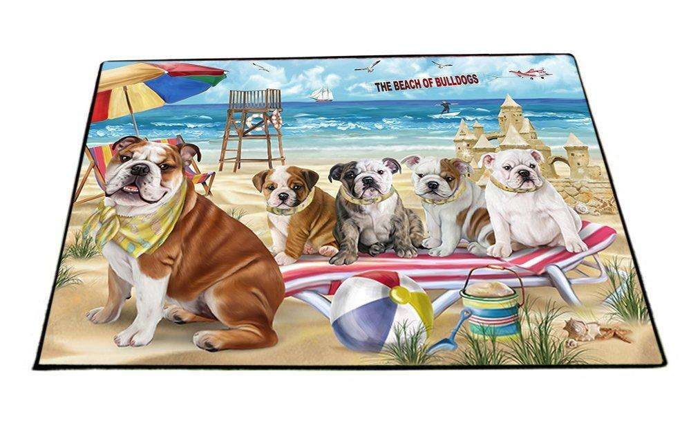 Pet Friendly Beach Bulldogs Floormat FLMS49254