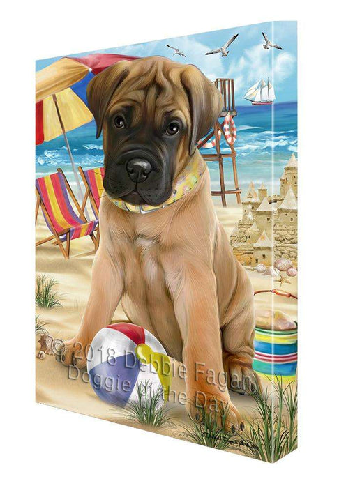 Pet Friendly Beach Bullmastiff Dog Canvas Wall Art CVS65851