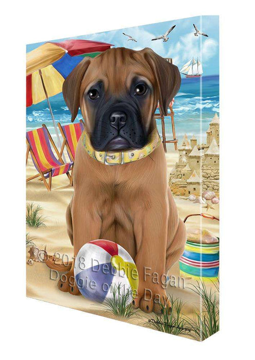 Pet Friendly Beach Bullmastiff Dog Canvas Wall Art CVS65869