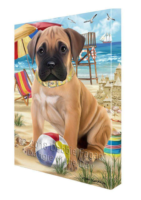 Pet Friendly Beach Bullmastiff Dog Canvas Wall Art CVS65878