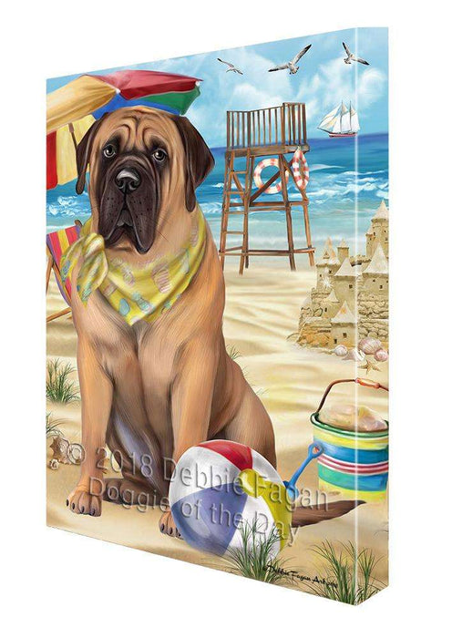 Pet Friendly Beach Bullmastiff Dog Canvas Wall Art CVS65887