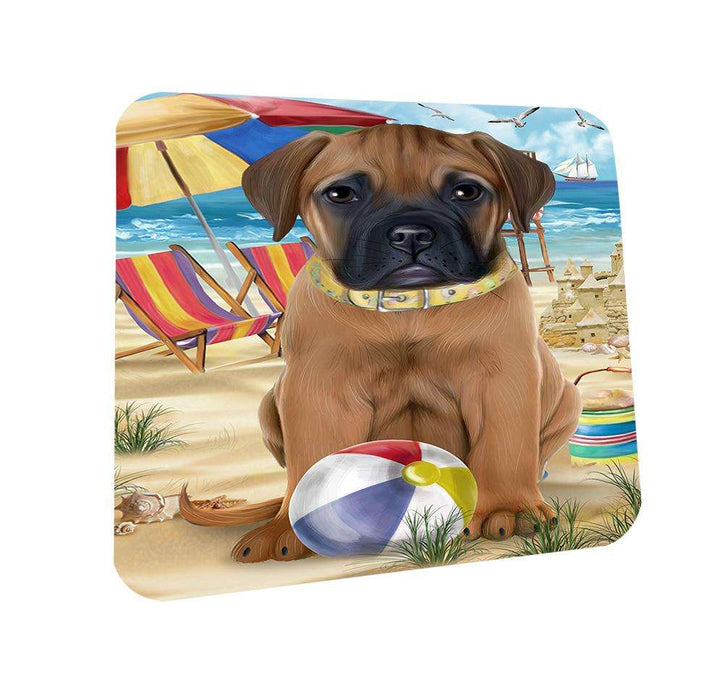 Pet Friendly Beach Bullmastiff Dog Coasters Set of 4 CST49978