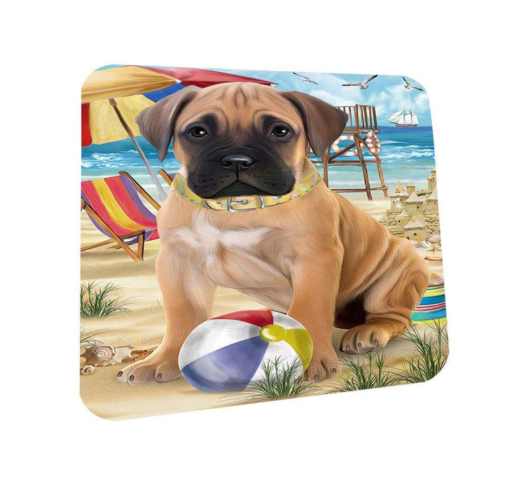 Pet Friendly Beach Bullmastiff Dog Coasters Set of 4 CST49979