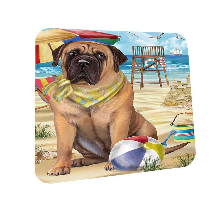 Pet Friendly Beach Bullmastiff Dog Coasters Set of 4 CST49980