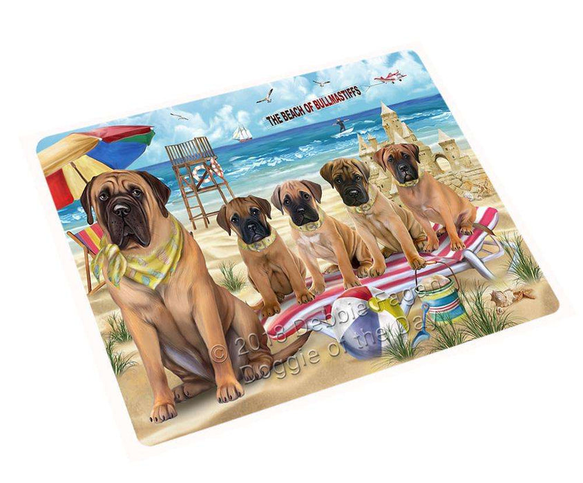 Pet Friendly Beach Bullmastiffs Dog Cutting Board C53916